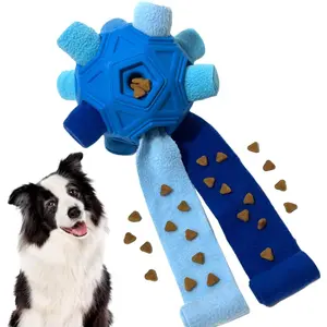 Blue Unbreakable Upgrade Snuffle Ball for Dogs - Interactive Foraging Puzzle Toy | Treat Dispenser Slow Feeder for Small/Medium/Large Pets