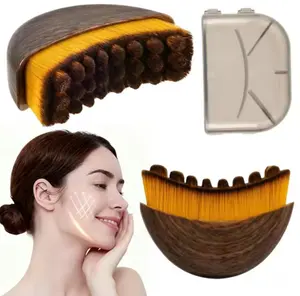 Lymphatic Contour Face Brush for Jawline& Chin Sculpting - Dry Brushing Massager for Lymphatic Drainage & Facial Fatigue Relief, Eronomically Designed to Fit The Skin Precisely (1PCS) BeautyRoller Daily-MM