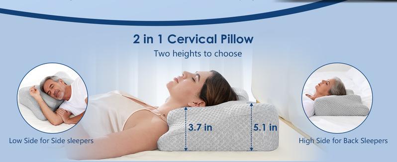 【JIAAO】Adjustable Cervical Pillow Cozy Sleeping for Neck Pain Relief, ergonomic pillow Memory Foam Neck Pillow pillow 【JIAAO】Adjustable Cervical Pillow Cozy Sleeping for Neck Pain Relief, ergonomic pillow Memory Foam Neck Pillow pillow