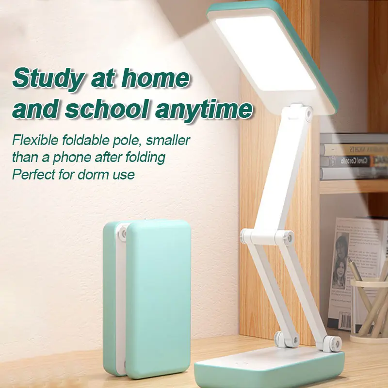 Foldable Portable LED Desk Lamp, USB Powered or Battery Operated Reading Light with 3 Brightness Modes, Adjustable Space-Saving Table Lamp for Dorm Room, Bedroom and Office Key Features