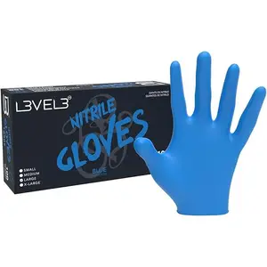 L3VEL3 Professional Nitrile Gloves 100pk - Blue