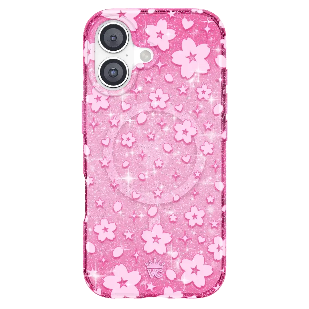 Velvet Caviar Cherry Blossom Glitter iPhone Case - Elegant MagSafe-Compatible Phone Cases with Shockproof Protection Velvet Caviar Cherry Blossom Glitter iPhone Case - Elegant MagSafe-Compatible Phone Cases with Shockproof Protection