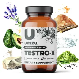 UMZU Testro-X – Male Testosterone Support with KSM-66 Ashwagandha, Magnesium, Zinc & More, Energy, Strength & Stamina Support, 90 Count