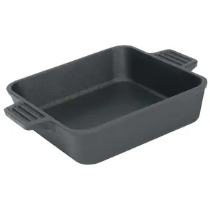 Bayou Classic 8x8 Inch Pre Seasoned Cast Iron Cake Pan Casserole Bakeware Dish Kitchen Sturdy