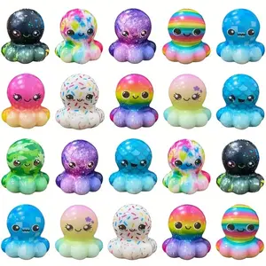 30PCS Octopus Squishy Toys - Mini Animal Fidgets, Birthday Party Favors, Octopus Slow Squishy Toys Soft Stress Relief Fidgets Toys for Kids Boys Girls Party Favors Novelty Prizes，Goodie Bag Stuffers For Valentine's Day Toys for Kids -Random Style