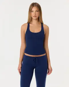 Racer Longline Rib Tank | Navy