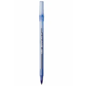 BIC Round Stick Ballpoint Pen - Medium Tip, Blue Ink, Frost Barrel, Long-Lasting - 12-Pack for Home, School, Office DIY Woodwork Projects