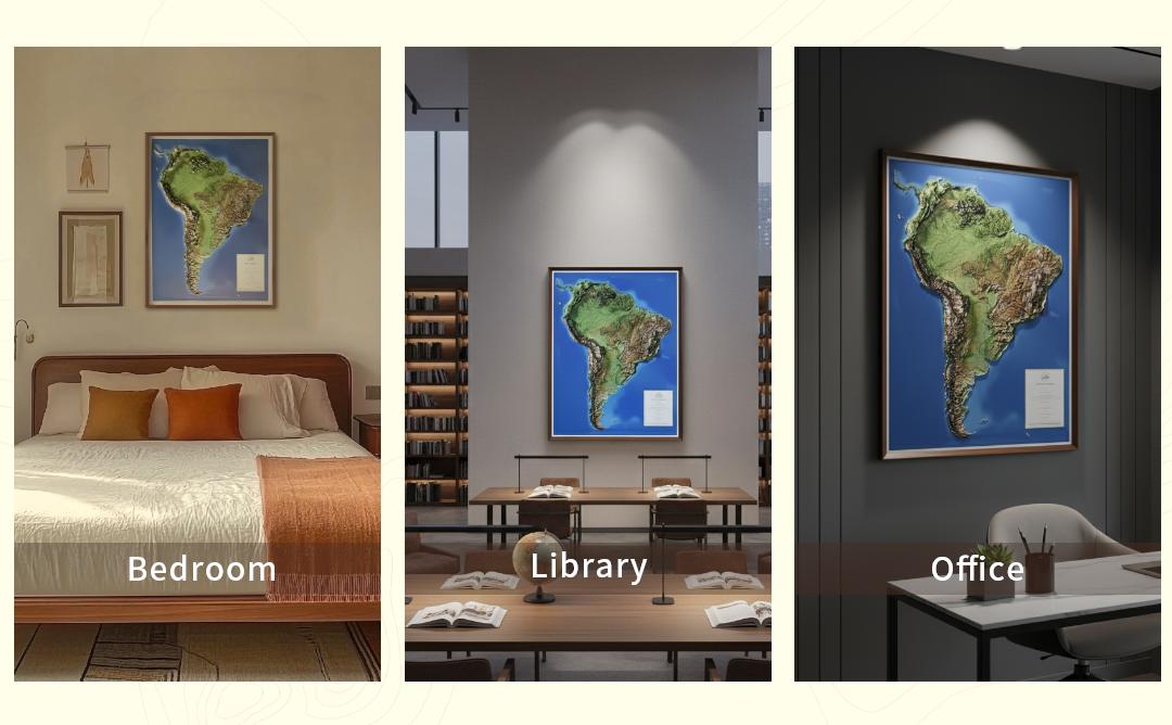 3D South America Map