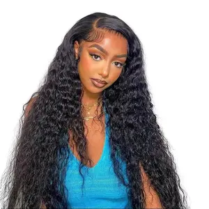 MORE FACE Water Wave Lace Front Wigs 13x6 Transparent Human Hair Lace Frontal Wig Pre Plucked With Baby Hair
