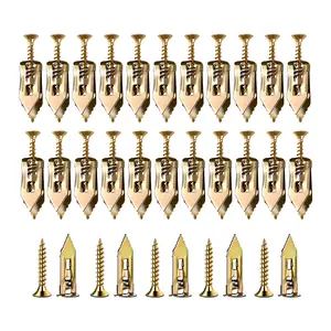 100Pcs Drywall Anchors and Screws Kit | 30mm×12mm Anchors + 35mm×8mm Screws | Heavy Duty Self-Drilling Metal Wall Anchors for Gypsum Board