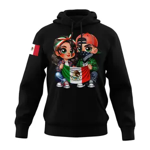 Mexico Couples design Black Hoodie