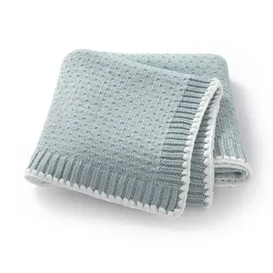 Knitted Blanket, Soft Thick Multi-Functional Throw, Unisex Baby Blanket for Home Travel Nursery, Adults Kids Infants