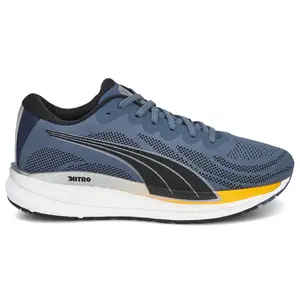 PUMA Mens Magnify Nitro Knit Running Sneakers Shoes - Blue
