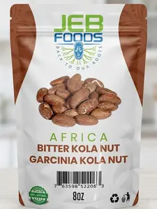 JEB FOODS African Bitter Kola Nuts Organic High Protein Traditional Snack 8oz Hand-Sorted Air-Dried No Preservatives
