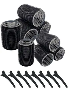 Women's Simple Style Plain Color Hair Curler and Clip, 16pcs Casual Trendy Heatless Curls Hair Curler Set for Women & Girls, Basic Hair Styling Tool for Daily Use, Home Hair Kit, National Day Offers, Hair Rollers Wave