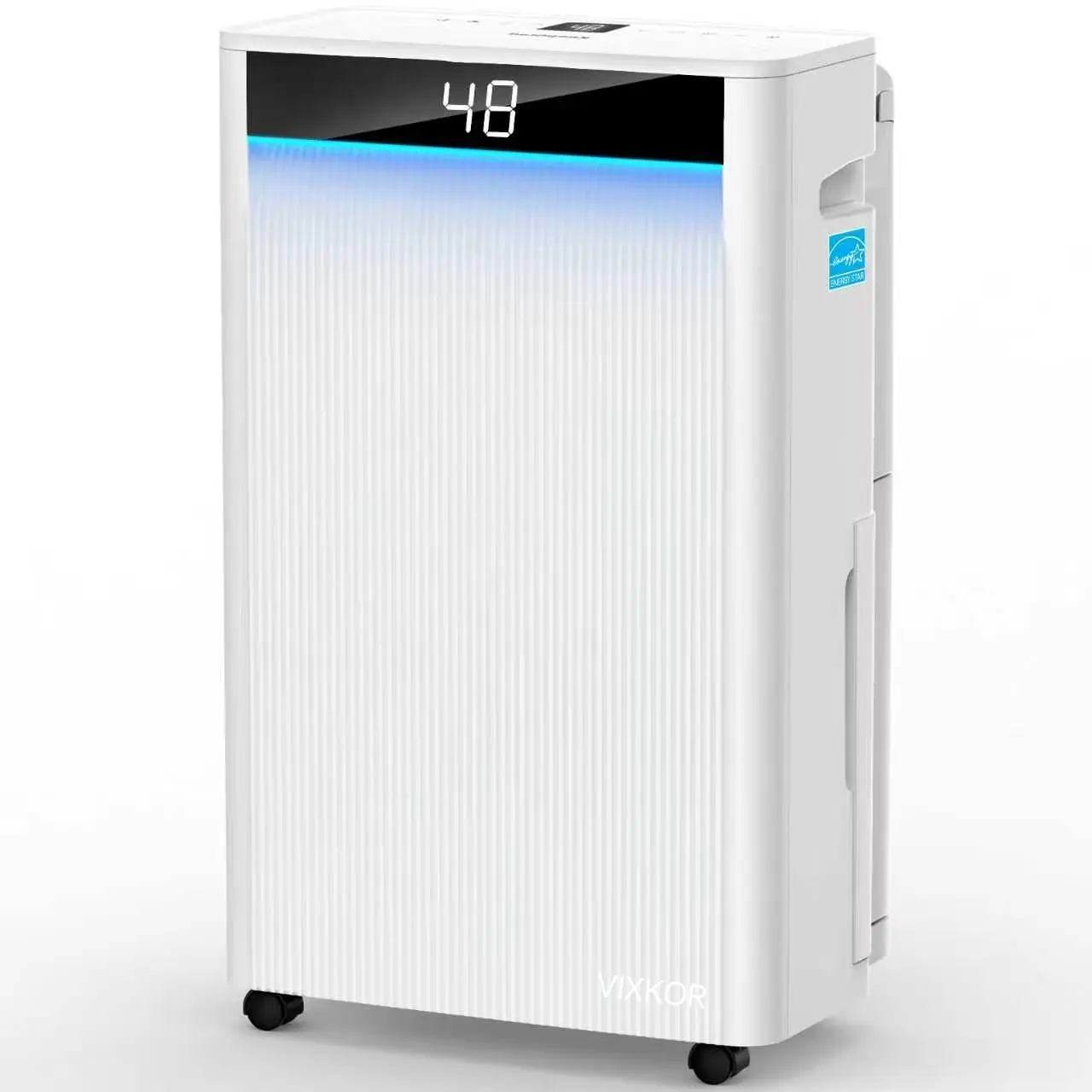 VIXKOR--KeepGlad 4,500 Sq.Ft 2025 Energy Star Max 80 Pint/Day Dehumidifier for Basement, Bedroom, Home, Bathroom, Smart Compressor Dehumidifier with Drain Hose, Intelligent Humidistat