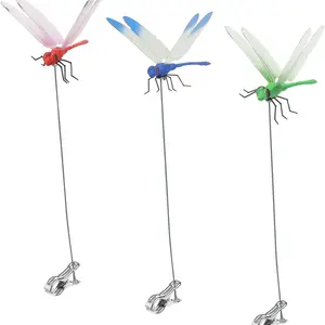 Dragonfly Stake Decoration Clips Garden Plants Creative Ornament Multi Color Indoor Outdoor Universal Ultra-Realistic Design UV-Resistant All-Weather Durability Versatile Use Easy Install Multiple Colors vintage room decor