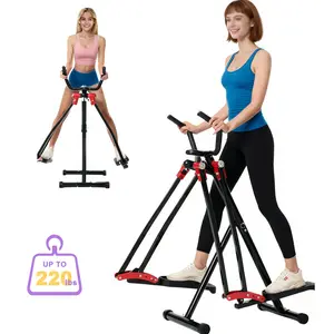 SAYGOGO Air Walk Elliptical Machine - Foldable Cardio Cross Trainer Glider for Full-Body Low-Impact Exercise with LCD Display Ideal for Home Gym