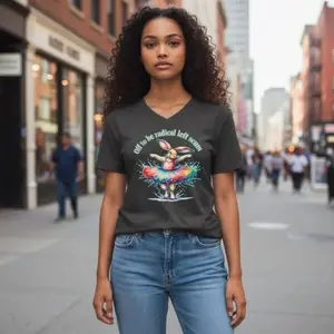 Off to Be Radical Left Crew Neck or V-Neck Shirt | Funny Political Tee | Anti-Trump Shirt | Liberal Humor Graphic Tee