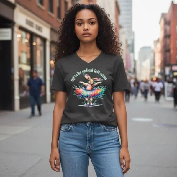 Off to Be Radical Left Crew Neck or V-Neck Shirt | Funny Political Tee | Anti-Trump Shirt | Liberal Humor Graphic Tee