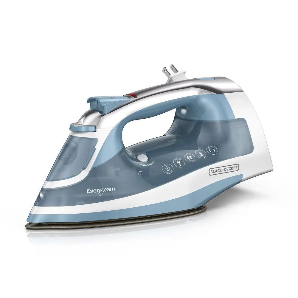 BLACK+DECKER Steam Iron Retractable Cord Gray BLACK+DECKER Steam Iron Retractable Cord Gray
