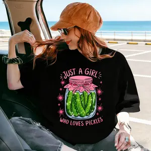 Just a Girl Who Loves Pickles T-shirt, Funny Pickle T-shirt, Pickle Lover Gift, Birthday Hoodie, Girls Pickle Sweater, Gift for Girls