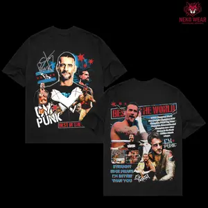 CM PUNK TEE, Wrestling Tee, Wrestling Graphic Tee, Wrestler Shirt, Sports Shirt, Vintage Wresting Shirt, Wrestling Gift Hoodie Sweatshirts