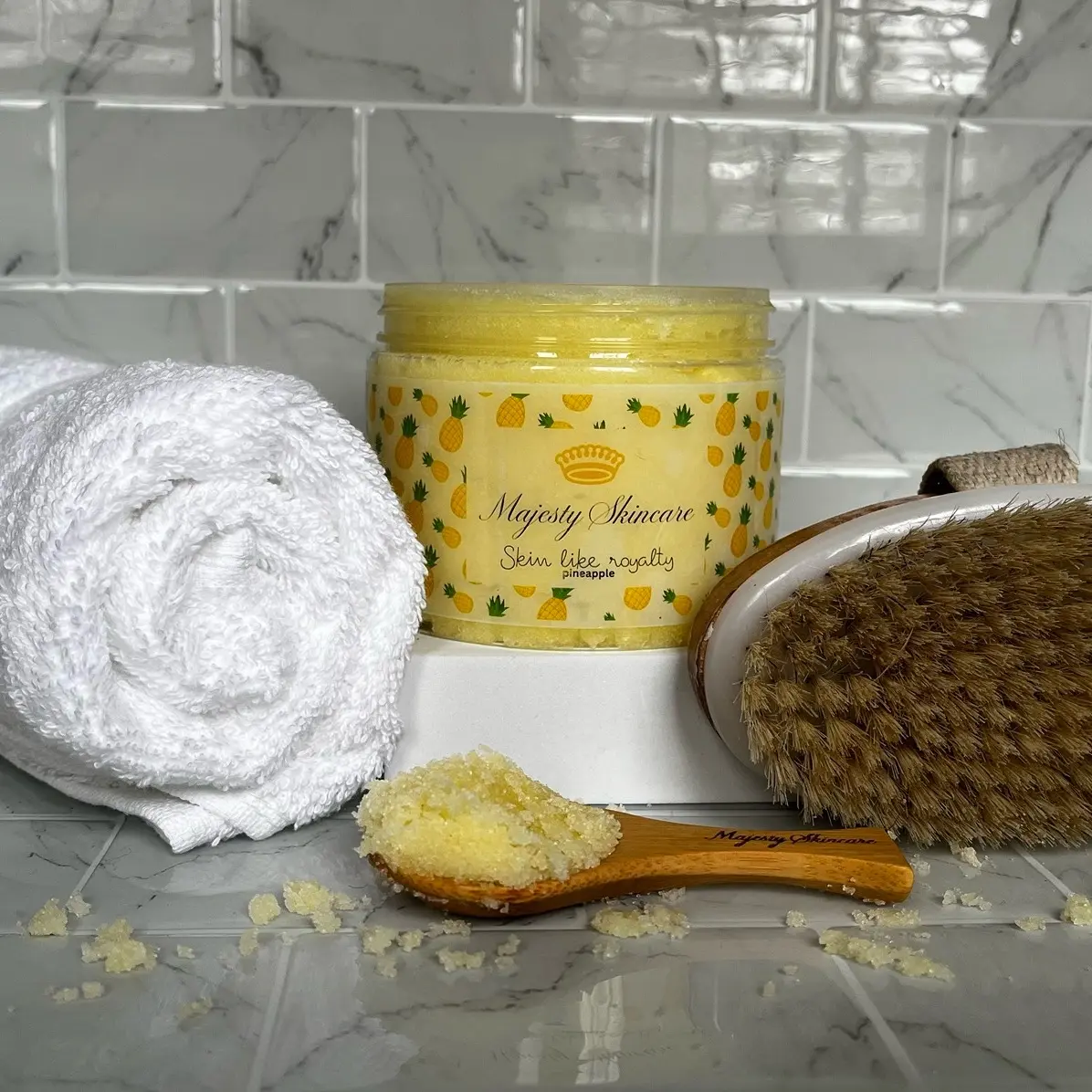 Pineapple sugar scrub