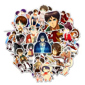 Eren Yeager 20 pcs Sticker Pack, Eren Yeager Waterproof Vinyl Sticker, Anime Stickers for Laptop Skateboard Water Bottle