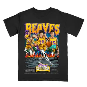 Austin Reaves LA LK Graphic T-Shirt – Planet Euphoria Basketball Tee with Comic Streetwear Design for Fans