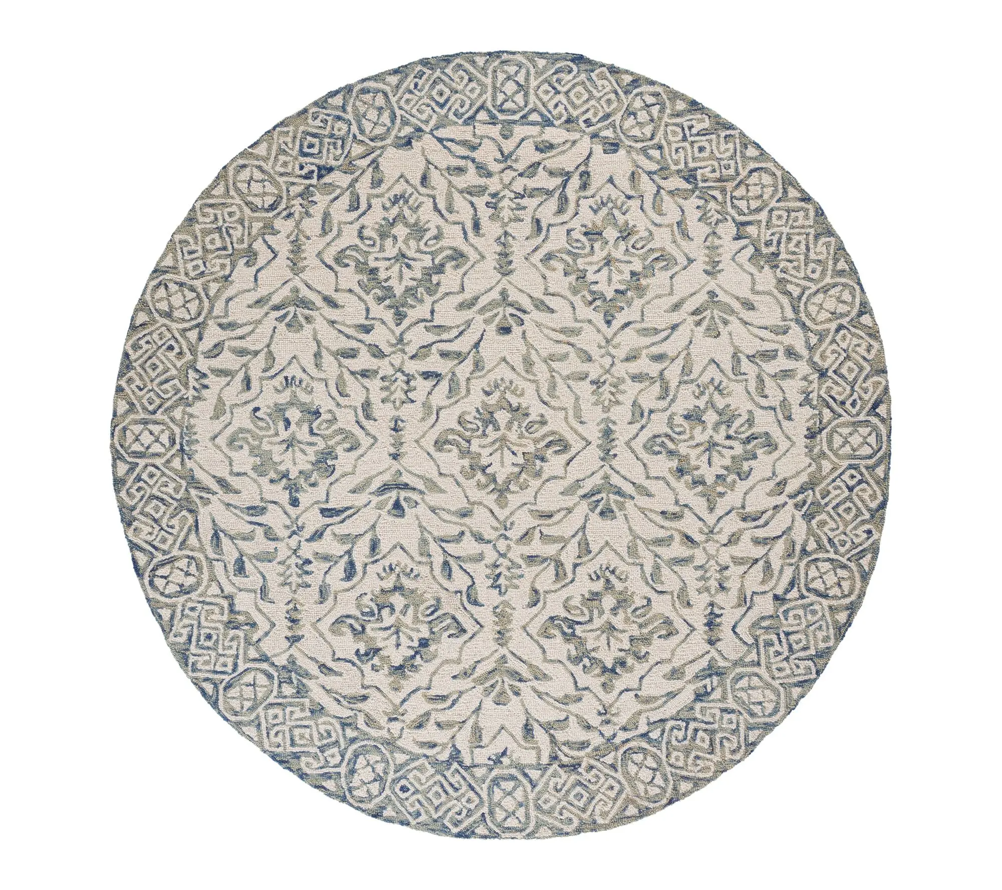 Dip Dye Fleur 3' x 3' Round Wool Rug by Valerie Dip Dye Fleur 3' x 3' Round Wool Rug by Valerie