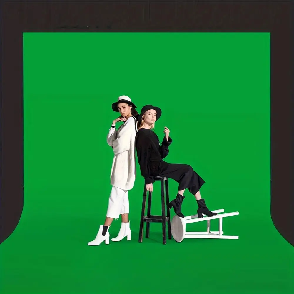 1PC Polyester 2D Flat Green Screen Backdrop Banner, High-Definition Non-Reflective Reusable Home Party Supply, Easy-to-Hang, Easy-to-Store Photobooth Photography Equipment