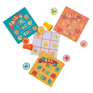 Tic-Tac-Toe Game with Fall Stampers - 6 Sets