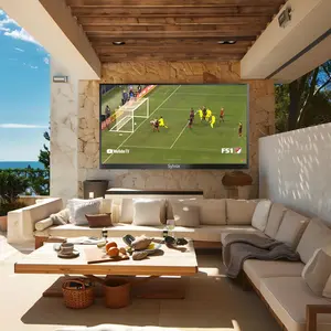SYLVOX Outdoor TV, 4K UHD IP55 Weatherproof Television for Partial Sun Outside 1000nit Brightness, Google TV OS, Dolby Atmos, Voice Remote (Deck Pro 3.0)
