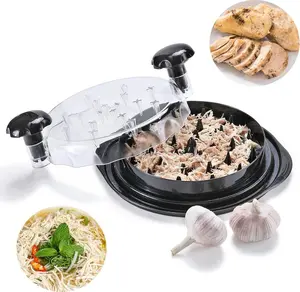 【No electricity needed】Large Chicken Breast Shredder Tool, Visible Lid Meat Grinder, Anti-Slip Strip, Ergonomic Handle, BPA Free, Perfect Utensils for Pork,Beef,Chicken,Kitchen Gadgets Dishwasher Washable buffalo