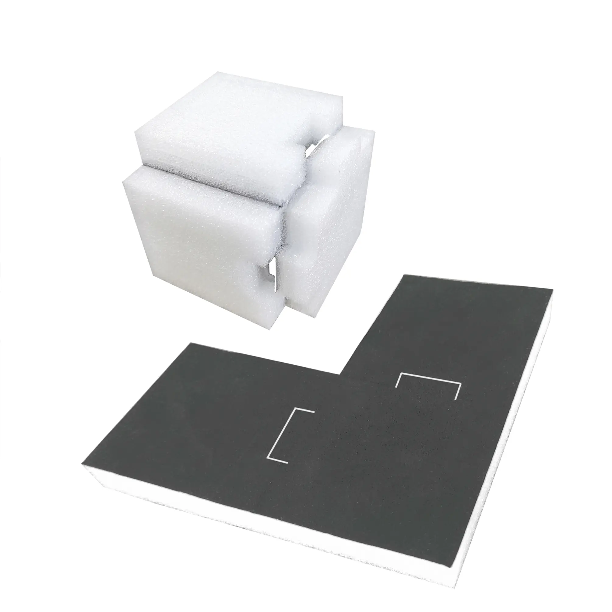 FixtureDisplays® 96 PACK Polyethylene Corner Protectors 3X3X4" for Packaging Shipping Boxes 15583-96PK-NF
