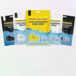 Same-day shipping！5-Pack Family Waterproof Silicone Shoe Covers Reusable Non-Slip Overshoes for Rain Outdoor Hiking Daily Commute Durable Elastic Boot Protectors for Men Women