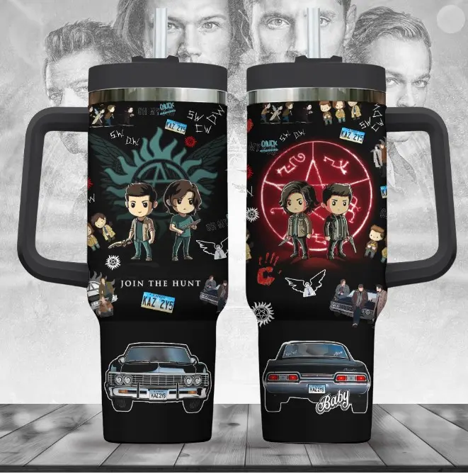 Supernatural TV Series 40 oz Tumbler With Handle