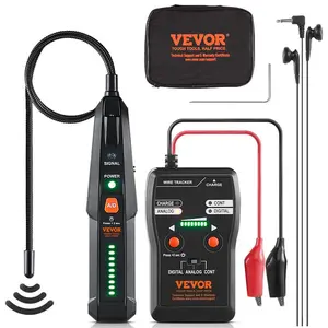 VEVOR Subterranean Wire Locator, Up to 6.5 FT Detection Depth, Earphone-Included Cable Tracer and Break Detector, 3280 FT Detection Range, Ideal for Locating Hidden Pet Fences and Sprinkler Valves