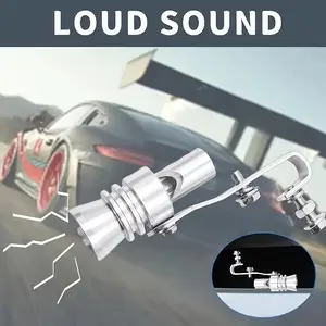 Aluminum Alloy Turbo Sound Whistle, Adjustable Sound Simulator with Wrench and Screws, Exhaust Pipe Header Simulator, Car/motorcycle/truck
