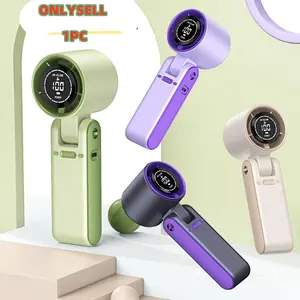 Summer Sale Foldable Fan, Portable Handheld High-Speed Fan, 100 Speeds Adjustable, Essential for Summer Travel, Outdoor Cooling Fan, Free Lanyard & Charger Cable