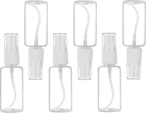 USA Brand 1oz/30ml Small Plastic Fine Mist Spray Bottles Mini Empty Travel Bottles with Funnels and Labels 6 Pack for Travel & Storage Needs