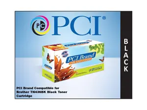 PCI TN-436BK-PCI Toner Cartridge, Black for Brother Printer