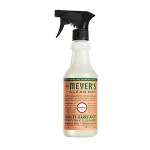 212 MAIN Mrs. Meyer's Multi-Surface Natural Spray Cleaner, 16 fl oz Geranium Scent, Biodegradable Home Cleaning Product, Kitchen Cleaner Spray for Household Cleaning Supplies