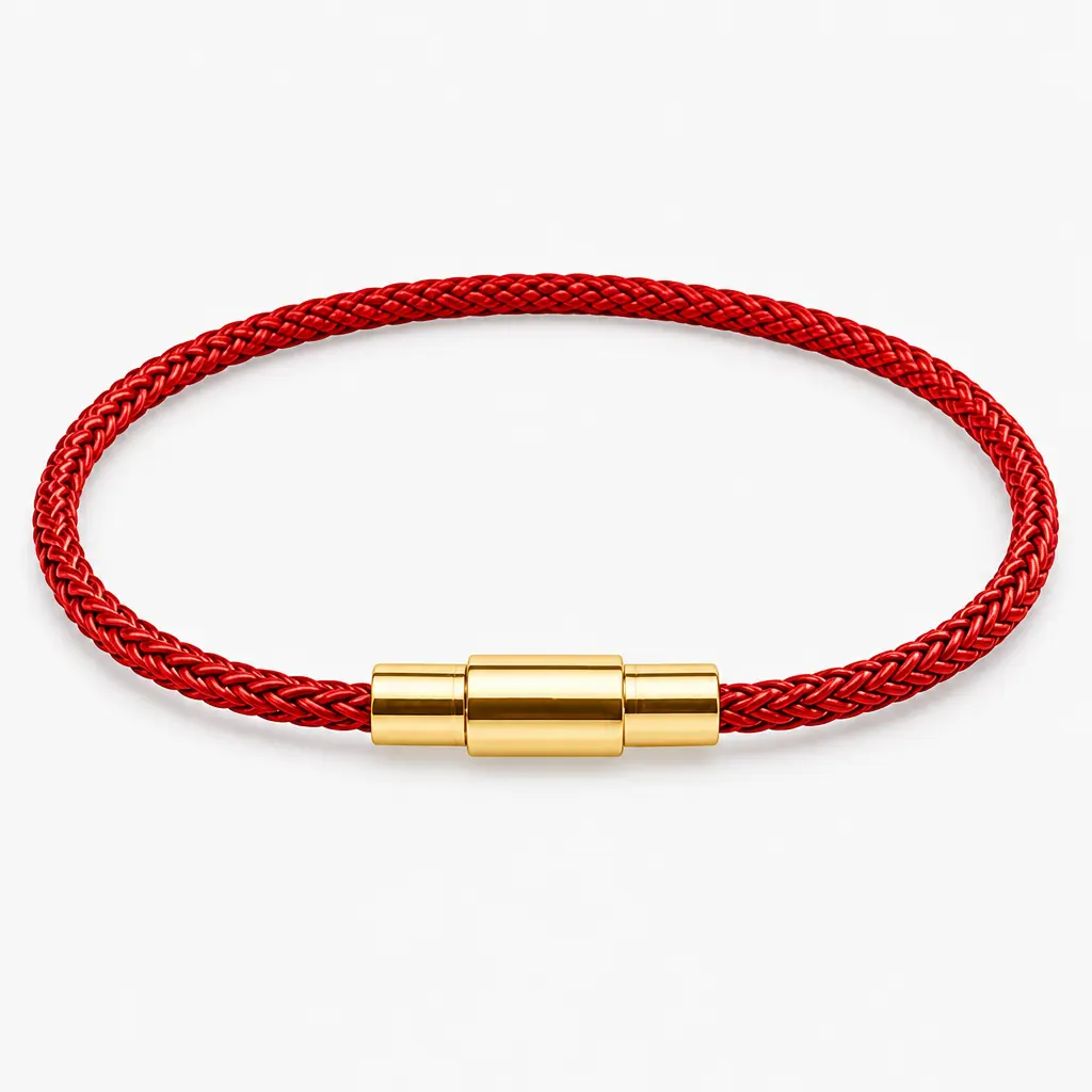Waterproof Red String Lucky Bracelet - Zodiac Year Protection, Casual Waterproof Wear, 20cm, 1.7G - 3.6G, Minimalist Braided Steel Wire Core, Anti-Corrosive Premium Stainless Steel Clasp, Ultra-Lightweight, Colorfast 2mm