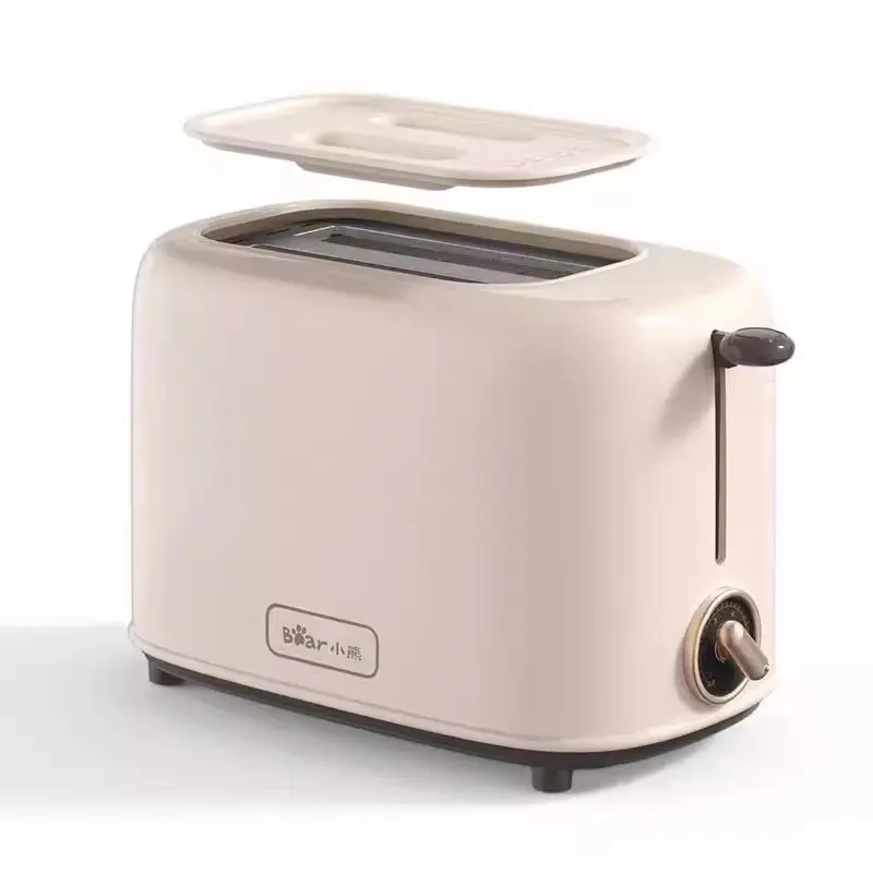 2-Slice Compact Automatic Bread Toaster, Household Kitchen Appliance with Adjustable Shade Settings, Built-in Crumb Tray, Space-Saving Small Footprint, Easy Cleaning, Quick Heating, 261x142x168mm for Dorm Rooms
