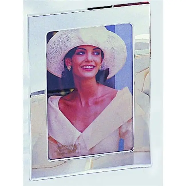 Jiallo 81730 Classic Silver-Plated Rhinestone Photo Frame - 8x10 in, Crystal Finish Glam Wall-Mount Home Decor for Display Photo, Room Art & Decor Inspo