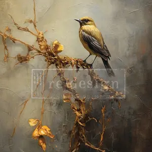 ReDesign with A1 Decoupage Paper RUSTIC REFUGE Canary Bird || Versatile Fiber Paper for Home Decor and Decoupaging Furniture