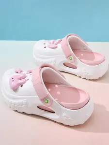New Women's Cartoon Hole Shoes, Anti-Slip Height Increasing Slippers, Summer Girls Sandals, Tire Bottom Garden Shoes, Casual Slippers, EVA Slippers
