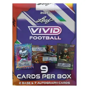 2025 Leaf Vivid Football Hobby Box Trading Cards